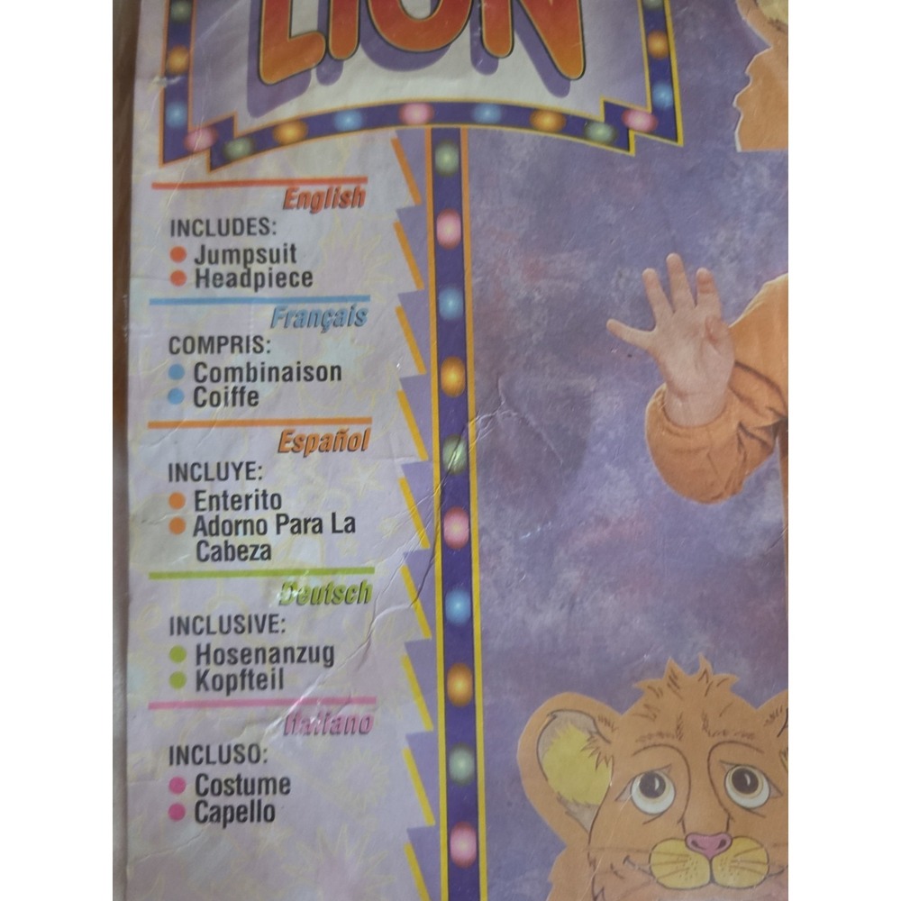 Vintage Rubie's Soft 'N Cuddly Lion Costume Child Size 2-4 Plush Halloween... - Picture 4 of 11